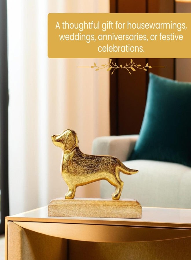 HEYEARTH Dog Showpiece | Metal Dog | Figurine -Fengshui | Modern Classy | Designer | Decoration for Livingroom | home decor items for tv unit | showpiece for gift, living room, office desk - Image 5